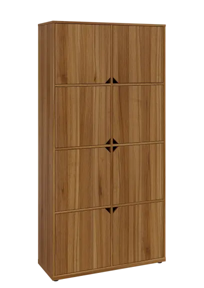 KU6-10D P skříň vysoká 8-dvéřová, 2053x1022x400 mm, provedení pravé, ořech světlý