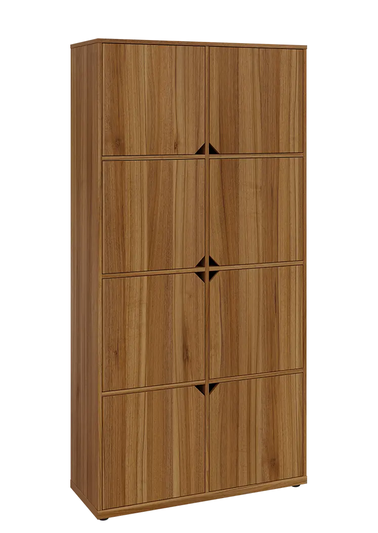 KU6-10D P skříň vysoká 8-dvéřová, 2053x1022x400 mm, provedení pravé, ořech světlý