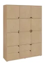 KU6-15DZ4 P skříň vysoká 10-dvéřová, zásuvky, 2053x1522x400 mm, provedení pravé, bříza irská