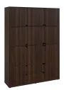 KU6-15DZ4 P skříň vysoká 10-dvéřová, zásuvky, 2053x1522x400 mm, provedení pravé, ořech královský