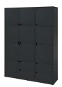 KU6-15DZ4 L skříň vysoká 10-dvéřová, zásuvky, 2053x1522x400 mm, provedení levé, antracit