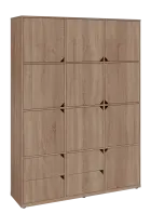 KU6-15DZ4 P skříň vysoká 10-dvéřová, zásuvky, 2053x1522x400 mm, provedení pravé, dub bardolino