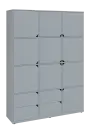 KU6-15DZ4 P skříň vysoká 10-dvéřová, zásuvky, 2053x1522x400 mm, provedení pravé, šedá