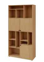 KU6-10DN L skříň vysoká 3-dvéřová, niky, 2053x1022x400 mm, provedení levé, javor horský