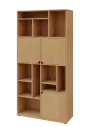 KU6-10DN L skříň vysoká 3-dvéřová, niky, 2053x1022x400 mm, provedení levé, javor horský