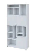 KU6-10DN L skříň vysoká 3-dvéřová, niky, 2053x1022x400 mm, provedení levé, bílá