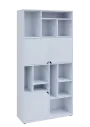 KU6-10DN P skříň vysoká 3-dvéřová, niky, 2053x1022x400 mm, provedení pravé, bílá sněžná