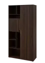 KSR6-83 L skříň šatní, 1x výsuvné ramínko, dvířka, niky, 2053x1022x400 mm, provedení levé, ořech královský