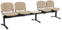 CL - 25 + D, čalouněná lavice do čekárny, 4-sedák, stolek, koženka AN - 096 béžová, kostra černá