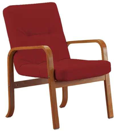 RO - 10 křeslo čalouněné koženkou Holy, dřevěné HOLY CE 2 - koženka malinová