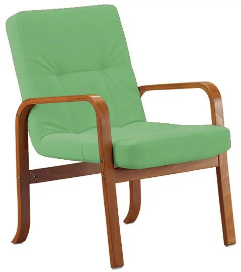 RO - 10 křeslo čalouněné koženkou Holy, dřevěné HOLY Z 2 - koženka zelinkavá