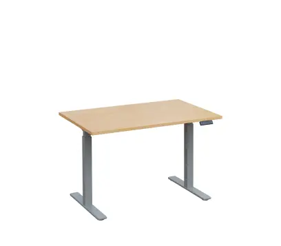 VSS 120/80 výškově stavitelný stůl, podnož stříbrný lak, bříza irská