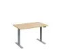 VSS 120/80 výškově stavitelný stůl, podnož stříbrný lak, bříza irská