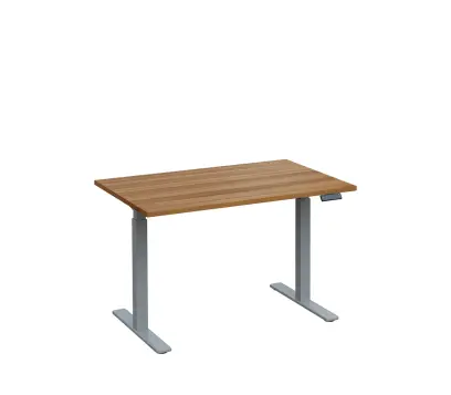 VSS 120/80 výškově stavitelný stůl, podnož stříbrný lak, ořech světlý