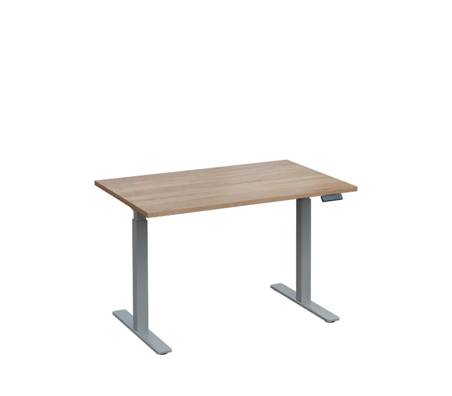 VSS 120/80 výškově stavitelný stůl, podnož stříbrný lak, dub bardolino