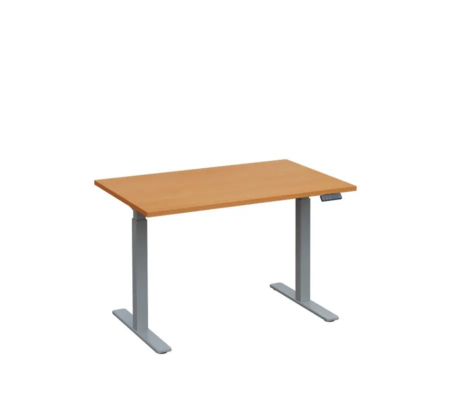 VSS 120/80 výškově stavitelný stůl, podnož stříbrný lak, buk Royal