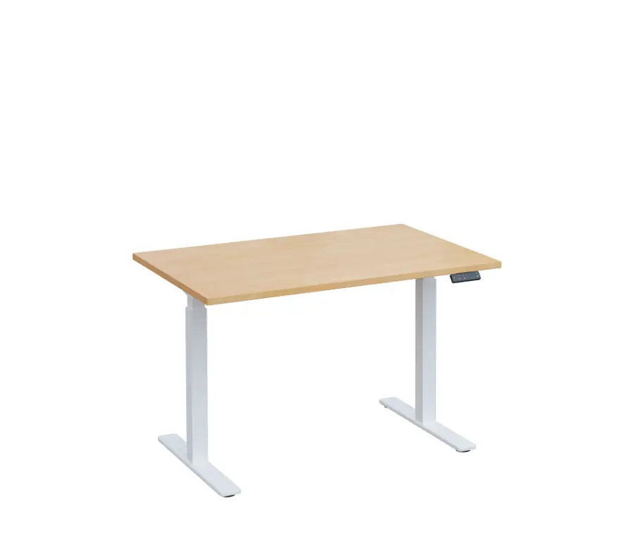 VSS 120/80 výškově stavitelný stůl, podnož bílý lak, bříza irská