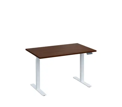 VSS 120/80 výškově stavitelný stůl, podnož bílý lak, ořech královský