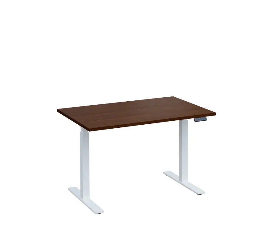 VSS 120/80 výškově stavitelný stůl, podnož bílý lak, ořech královský
