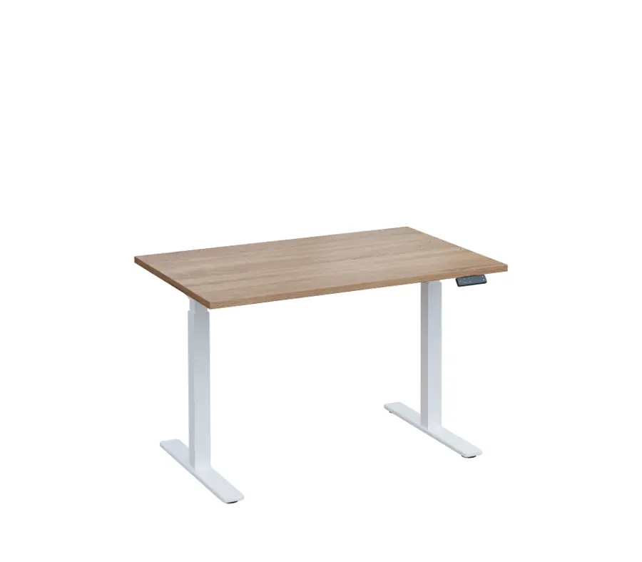 VSS 120/80 výškově stavitelný stůl, podnož bílý lak, dub bardolino