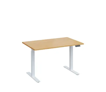 VSS 120/80 výškově stavitelný stůl, podnož bílý lak, javor horský