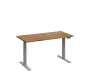 VSS 140/70 výškově stavitelný stůl, podnož stříbrný lak, ořech světlý