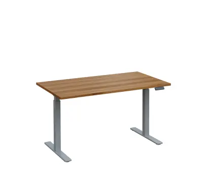 VSS 140/80 výškově stavitelný stůl, podnož stříbrný lak, ořech světlý