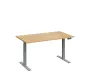VSS 140/80 výškově stavitelný stůl, podnož stříbrný lak, javor horský