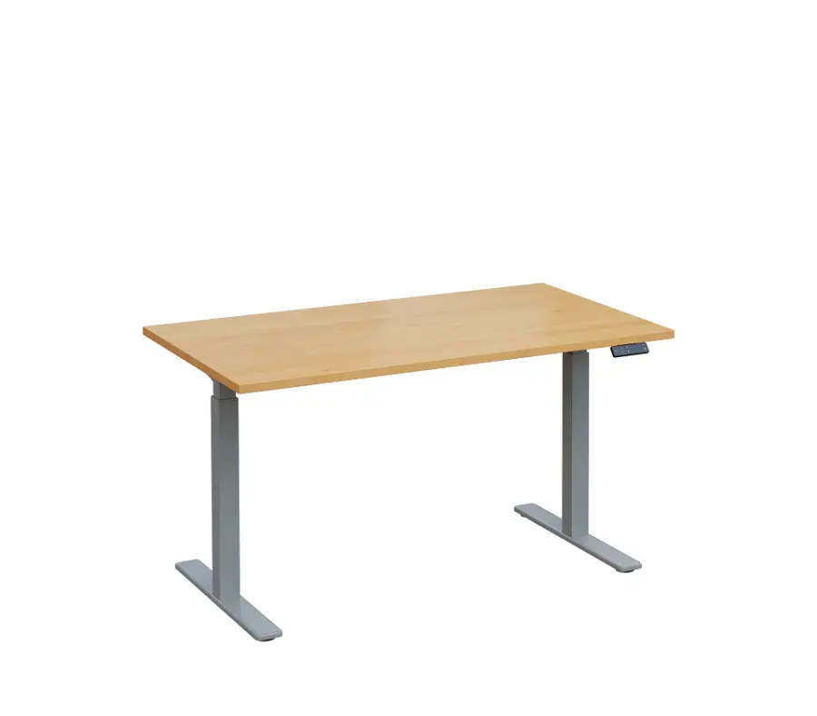 VSS 140/80 výškově stavitelný stůl, podnož stříbrný lak, javor horský