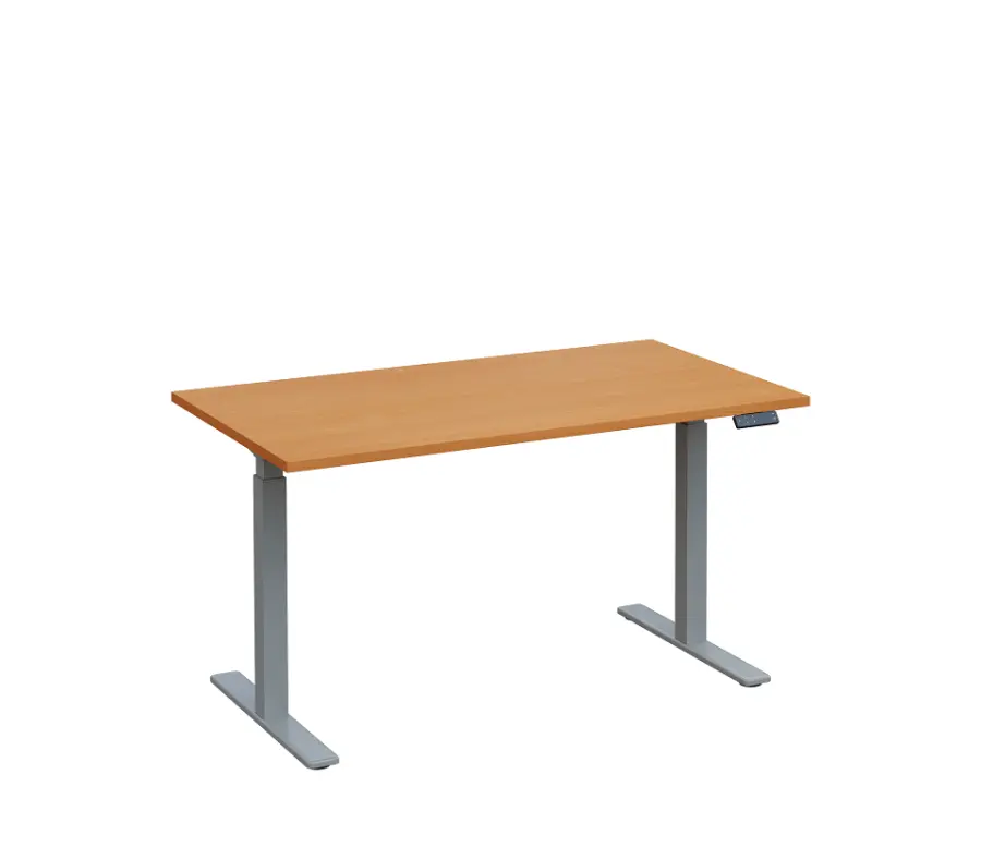 VSS 140/80 výškově stavitelný stůl, podnož stříbrný lak, buk Royal
