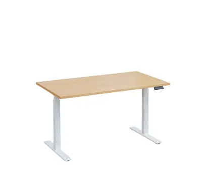 VSS 140/80 výškově stavitelný stůl, podnož bílý lak, bříza irská