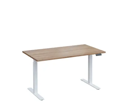 VSS 140/80 výškově stavitelný stůl, podnož bílý lak, dub bardolino