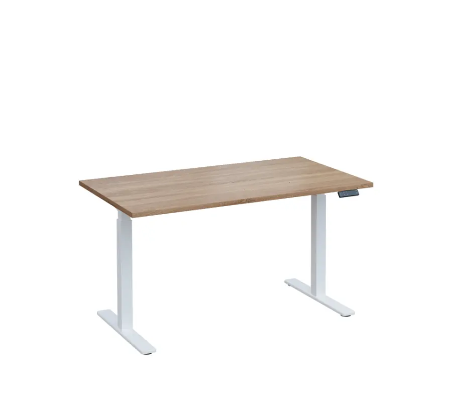VSS 140/80 výškově stavitelný stůl, podnož bílý lak, dub bardolino