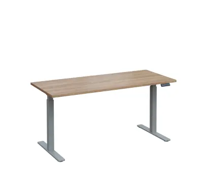 VSS 160/70 výškově stavitelný stůl, podnož stříbrný lak, dub bardolino