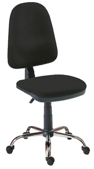 1080/MEK CR židle kancelářská, kříž chrom, látka DO DORA D 02 - látka černá