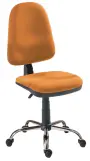 1080/MEK CR židle kancelářská, kříž chrom, látka DO DORA D 09 - látka oranžová