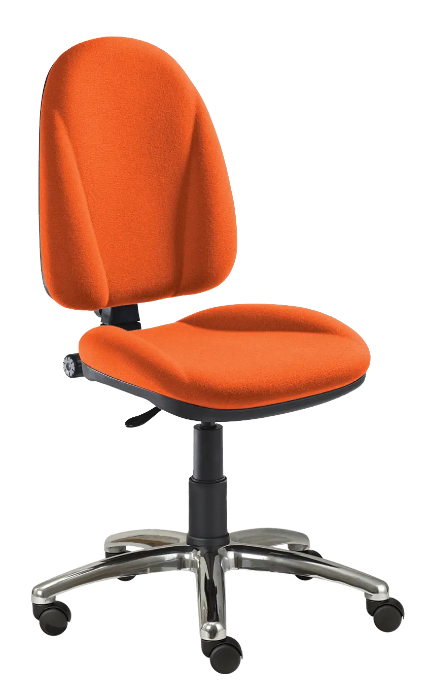 444/MEK CR židle kancelářská, látka SUE, kříž chrom SUE S 46 - látka oranžová