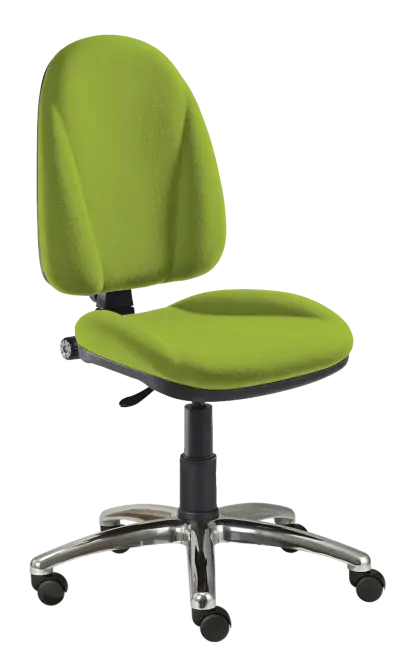 444/MEK CR židle kancelářská, látka SUE, kříž chrom SUE S 34 - látka hráškově zelená