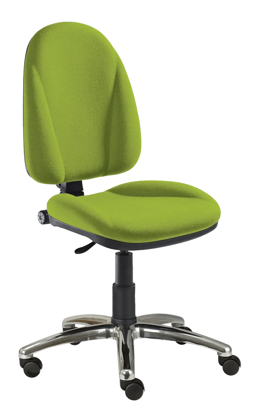 444/MEK CR židle kancelářská, látka SUE, kříž chrom SUE S 34 - látka hráškově zelená