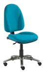 444/MEK CR židle kancelářská, látka SUE, kříž chrom SUE S 65 - látka tyrkysová