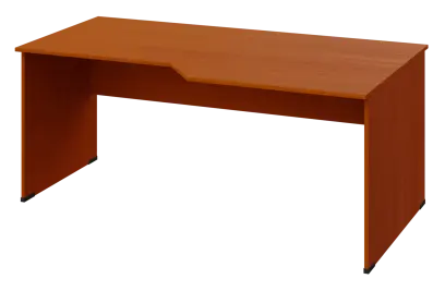 EZL 18 - 188 stůl kancelářský, rohový, pravý, dřevěná podnož, deska 18 mm, široký 1800 mm, třešeň šumavská