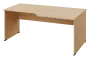 EZL 28 - 188 stůl kancelářský, rohový, pravý, dřevěná podnož, deska 25 mm, široký 1800 mm, bříza světlá