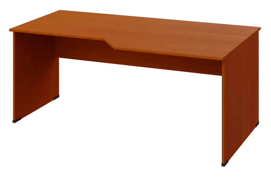 EZL 28 - 188 stůl kancelářský, rohový, pravý, dřevěná podnož, deska 25 mm, široký 1800 mm, třešeň šumavská