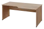 EZL 28 - 188 stůl kancelářský, rohový, pravý, dřevěná podnož, deska 25 mm, široký 1800 mm, dub bardolino