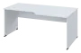 ERL 18 - 188 stůl kancelářský, rohový, pravý, dřevěná podnož, deska 18 mm, široký 1800 mm, bílá