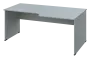 ERL 18 - 188 stůl kancelářský, rohový, pravý, dřevěná podnož, deska 18 mm, široký 1800 mm, šedá