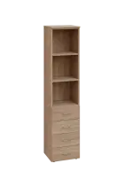 EN 5 - 44ZN  skříň 4-zásuvková/nika, úzká lamino - dub bardolino