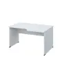 LR 28 - 146 stůl kancelářský, rohový, pravý, dřevěná podnož, deska 25 mm, široký 1400 mm, bílá