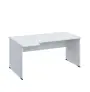 LR 28 - 164 stůl kancelářský, rohový, levý, dřevěná podnož, deska 25 mm, široký 1600 mm, bílá