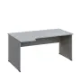 LR 28 - 164 stůl kancelářský, rohový, levý, dřevěná podnož, deska 25 mm, široký 1600 mm, šedá